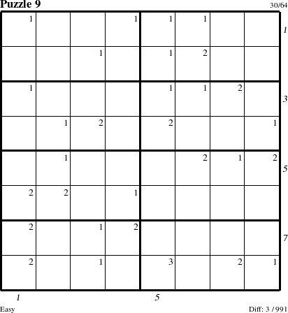 Step-by-Step Instructions for Puzzle 9 with all 3 steps marked