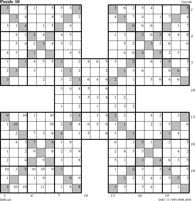 Step-by-Step Instructions for Puzzle 10 with all 11 steps marked