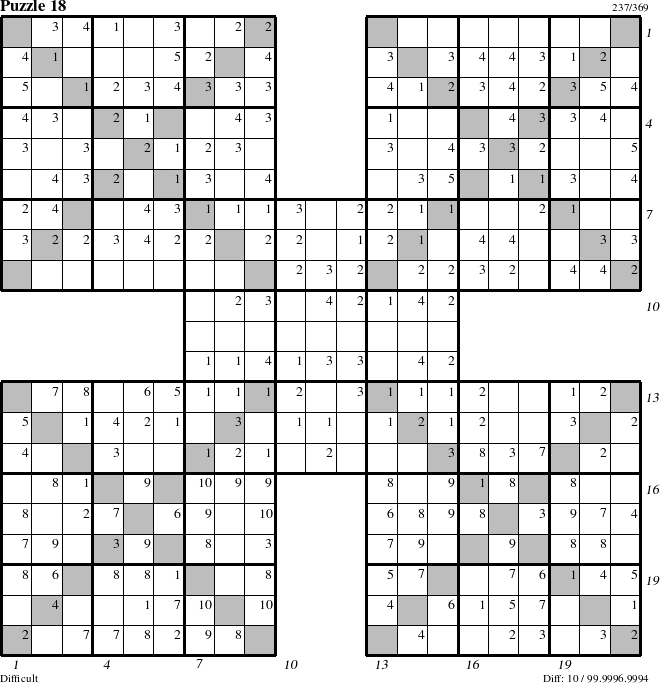 Step-by-Step Instructions for Puzzle 18 with all 10 steps marked