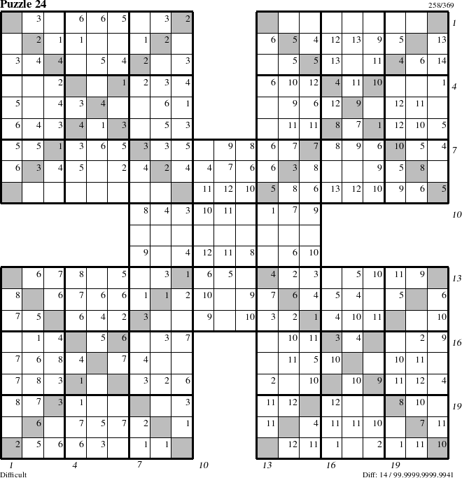 Step-by-Step Instructions for Puzzle 24 with all 14 steps marked