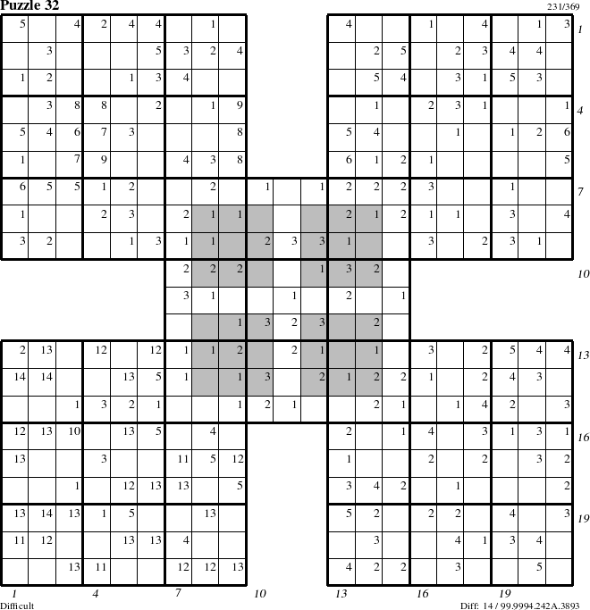 Step-by-Step Instructions for Puzzle 32 with all 14 steps marked