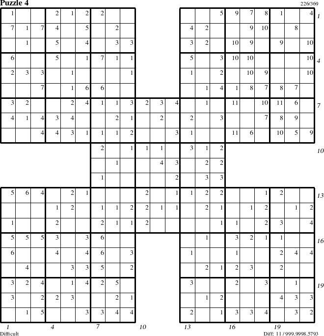 Step-by-Step Instructions for Puzzle 4 with all 11 steps marked