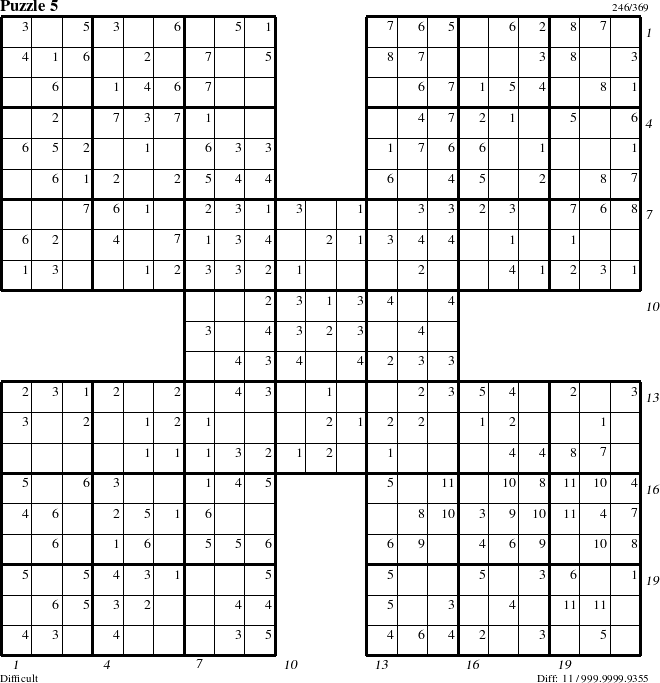 Step-by-Step Instructions for Puzzle 5 with all 11 steps marked