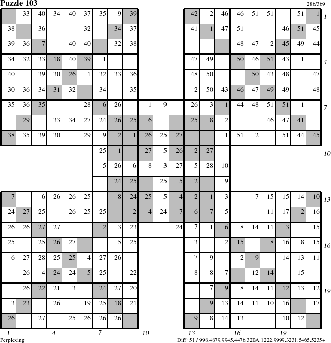 Step-by-Step Instructions for Puzzle 103 with all 51 steps marked