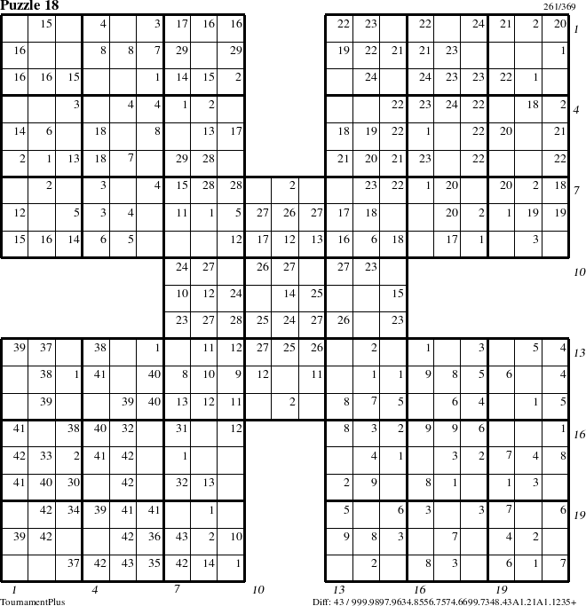 Step-by-Step Instructions for Puzzle 18 with all 43 steps marked