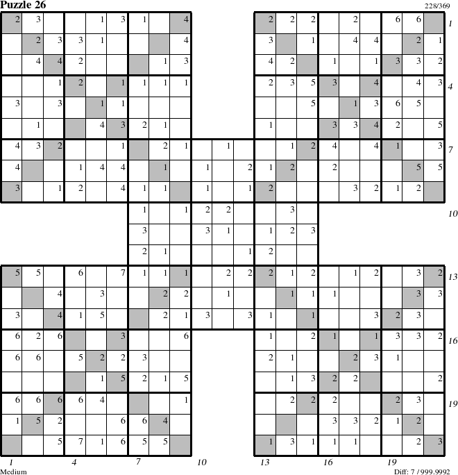 Step-by-Step Instructions for Puzzle 26 with all 7 steps marked