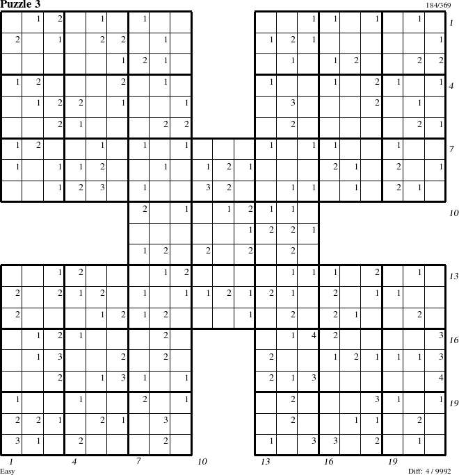 Step-by-Step Instructions for Puzzle 3 with all 4 steps marked