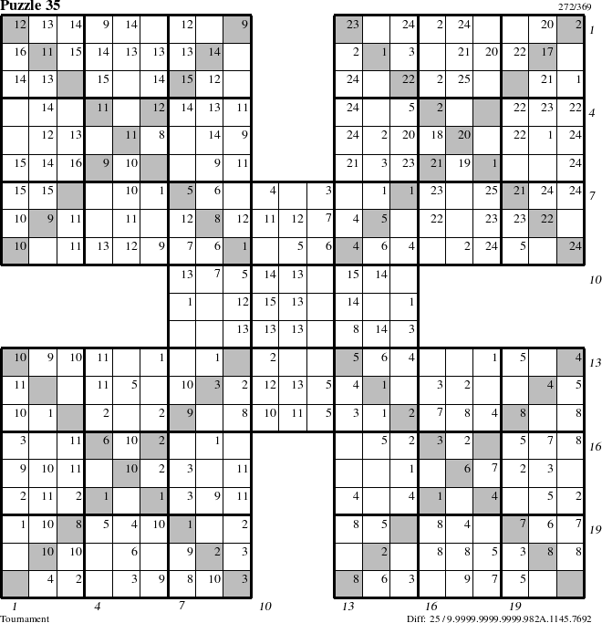 Step-by-Step Instructions for Puzzle 35 with all 25 steps marked