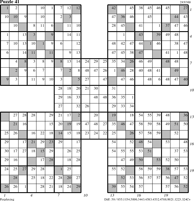 Step-by-Step Instructions for Puzzle 41 with all 59 steps marked