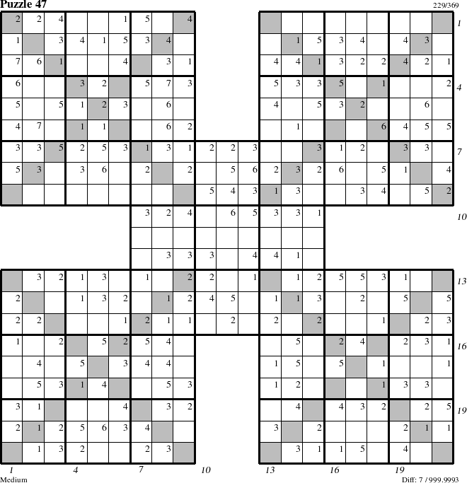 Step-by-Step Instructions for Puzzle 47 with all 7 steps marked