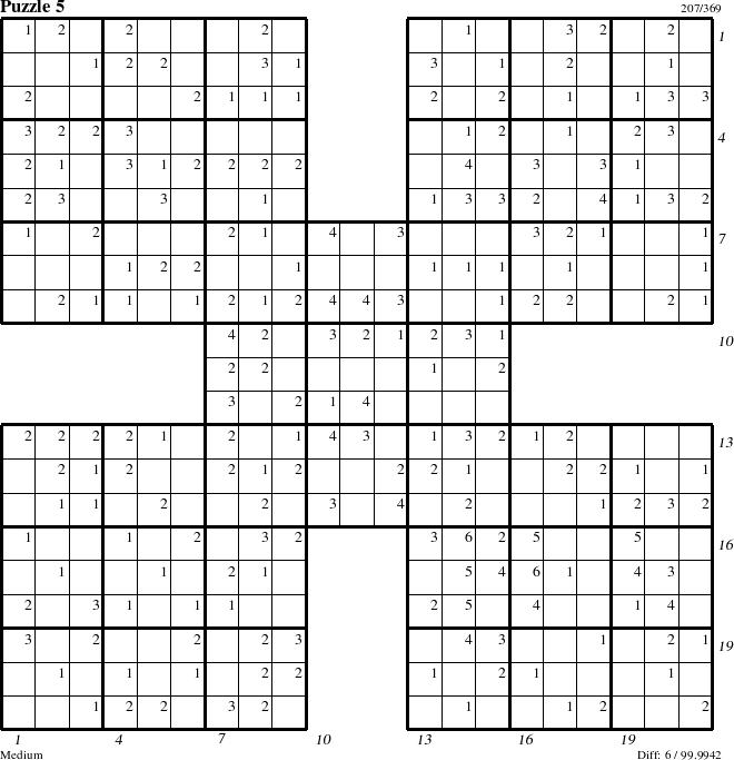 Step-by-Step Instructions for Puzzle 5 with all 6 steps marked