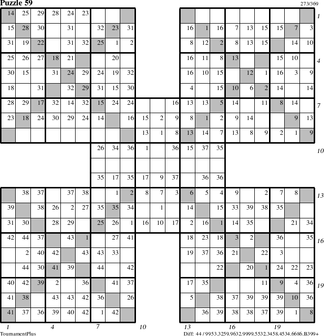 Step-by-Step Instructions for Puzzle 59 with all 44 steps marked