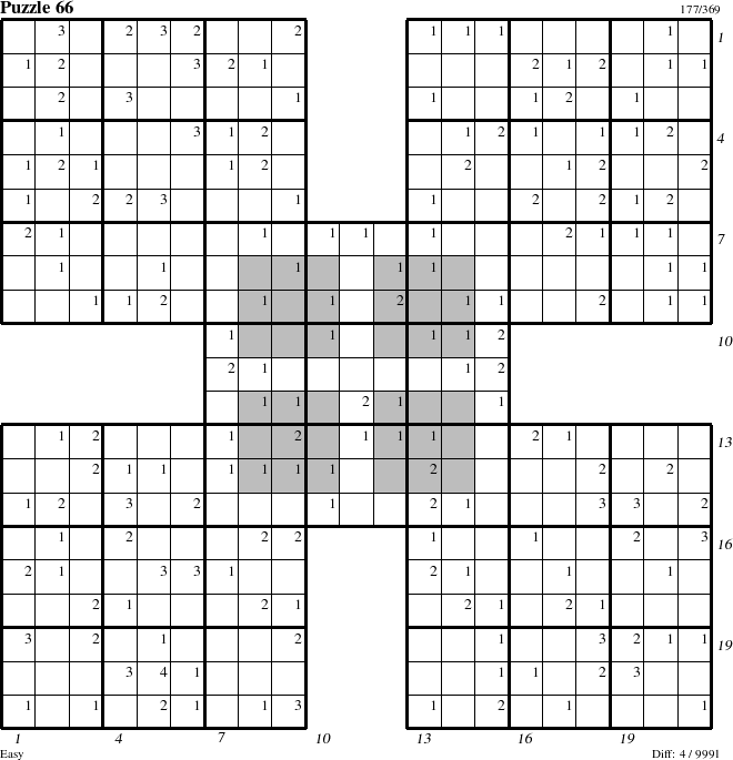 Step-by-Step Instructions for Puzzle 66 with all 4 steps marked