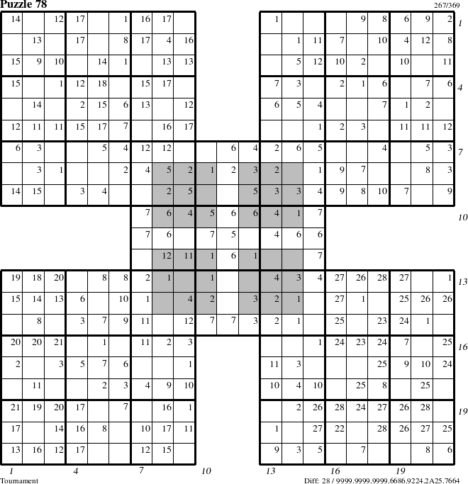 Step-by-Step Instructions for Puzzle 78 with all 28 steps marked