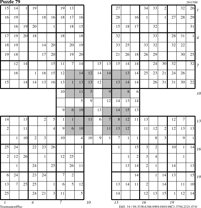 Step-by-Step Instructions for Puzzle 79 with all 34 steps marked