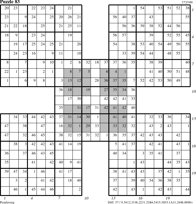 Step-by-Step Instructions for Puzzle 83 with all 57 steps marked