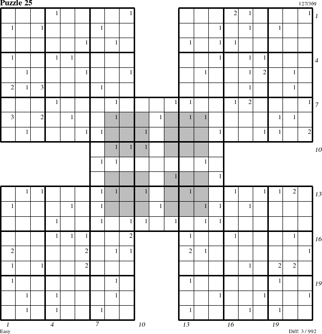 Step-by-Step Instructions for Puzzle 25 with all 3 steps marked