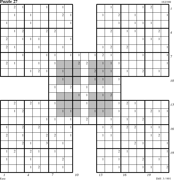 Step-by-Step Instructions for Puzzle 27 with all 3 steps marked