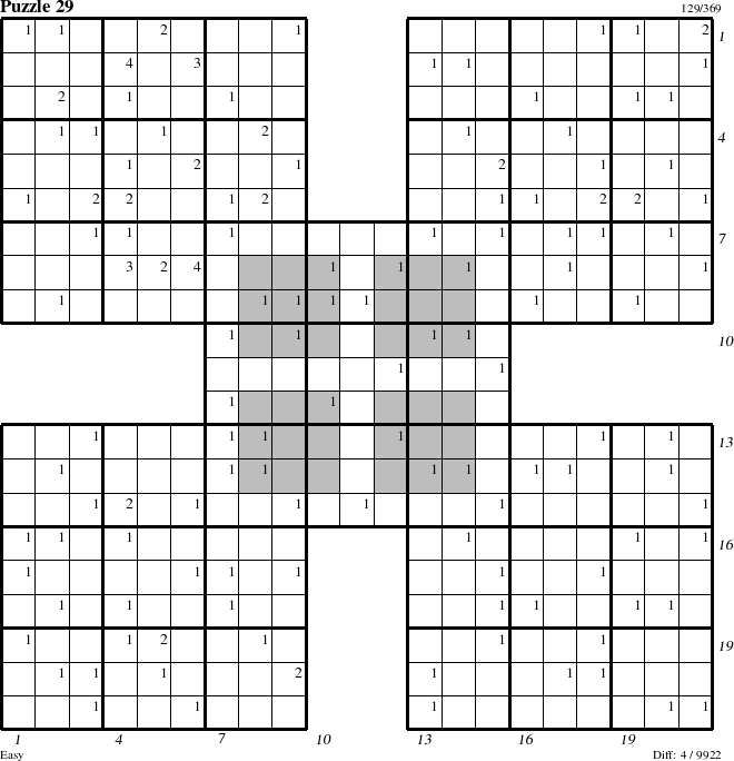 Step-by-Step Instructions for Puzzle 29 with all 4 steps marked