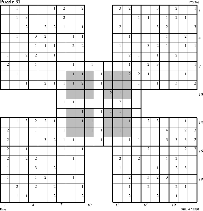 Step-by-Step Instructions for Puzzle 31 with all 4 steps marked