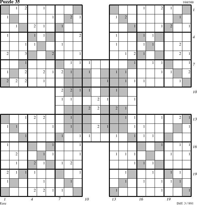 Step-by-Step Instructions for Puzzle 35 with all 3 steps marked