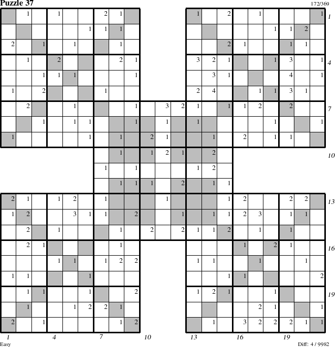 Step-by-Step Instructions for Puzzle 37 with all 4 steps marked