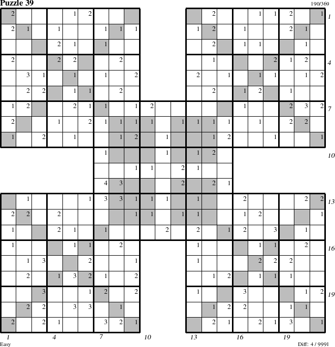 Step-by-Step Instructions for Puzzle 39 with all 4 steps marked