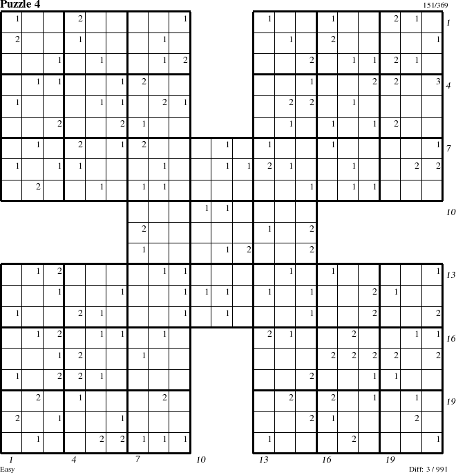 Step-by-Step Instructions for Puzzle 4 with all 3 steps marked