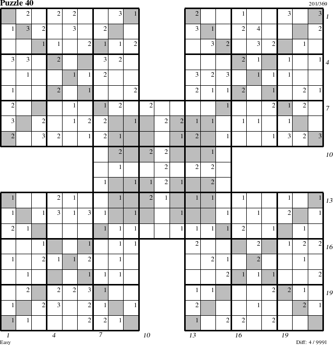 Step-by-Step Instructions for Puzzle 40 with all 4 steps marked