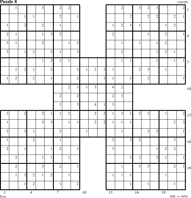 Step-by-Step Instructions for Puzzle 8 with all 4 steps marked