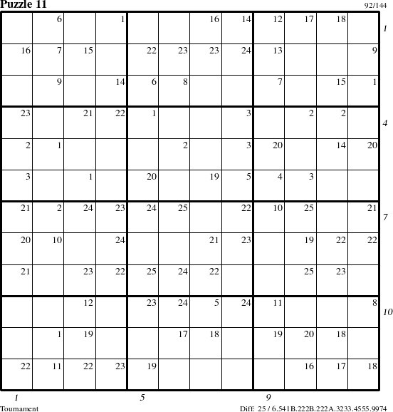 Step-by-Step Instructions for Puzzle 11 with all 25 steps marked