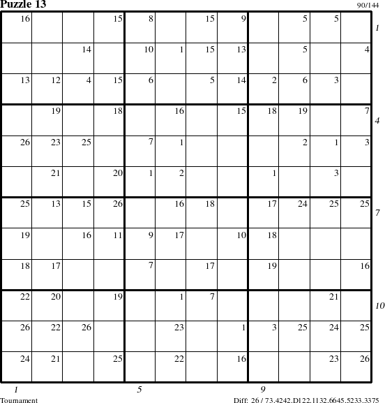 Step-by-Step Instructions for Puzzle 13 with all 26 steps marked