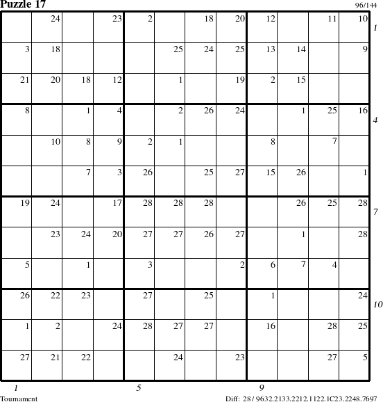 Step-by-Step Instructions for Puzzle 17 with all 28 steps marked