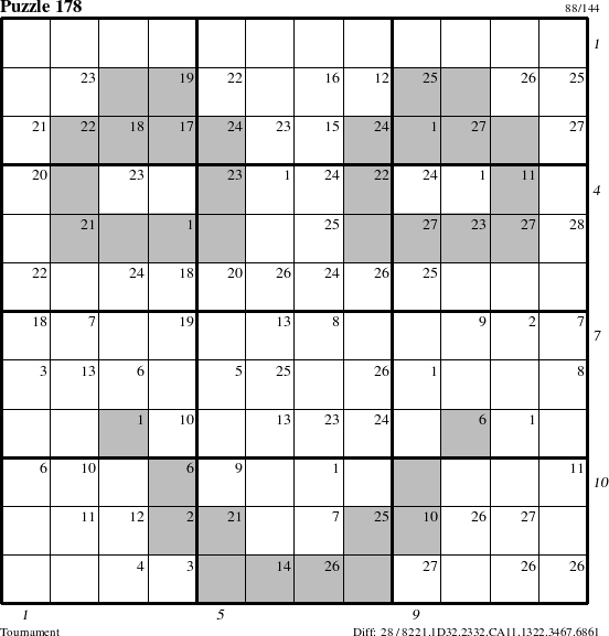 Step-by-Step Instructions for Puzzle 178 with all 28 steps marked