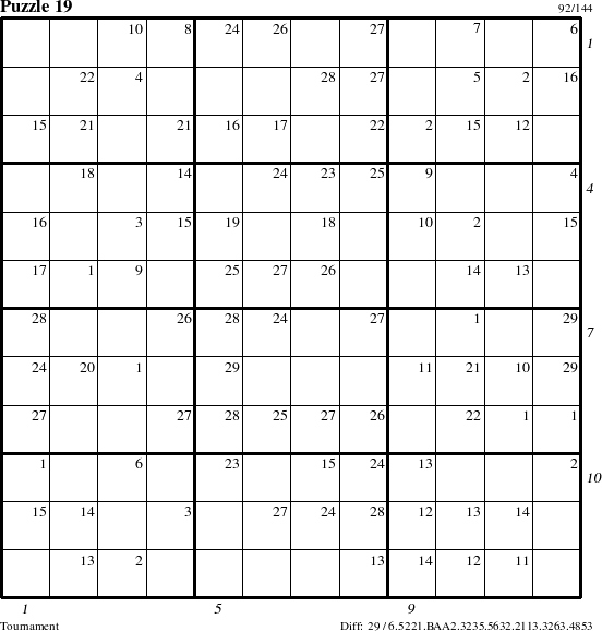 Step-by-Step Instructions for Puzzle 19 with all 29 steps marked