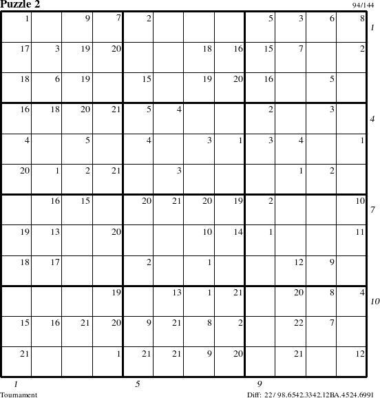 Step-by-Step Instructions for Puzzle 2 with all 22 steps marked