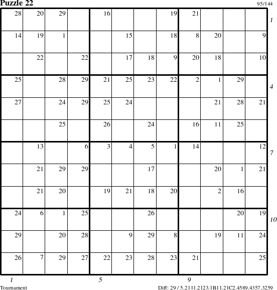 Step-by-Step Instructions for Puzzle 22 with all 29 steps marked