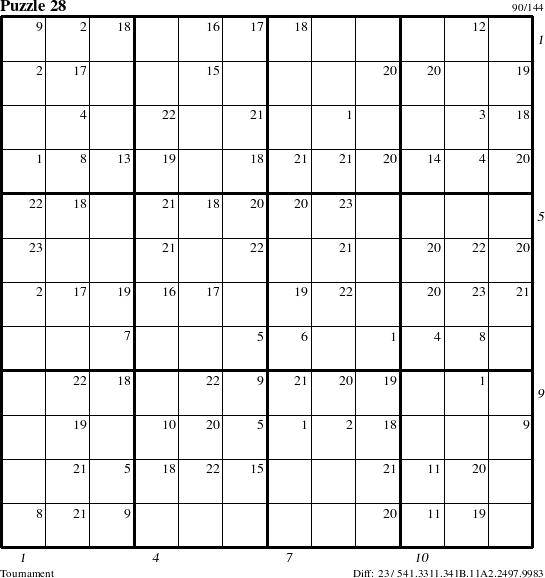 Step-by-Step Instructions for Puzzle 28 with all 23 steps marked