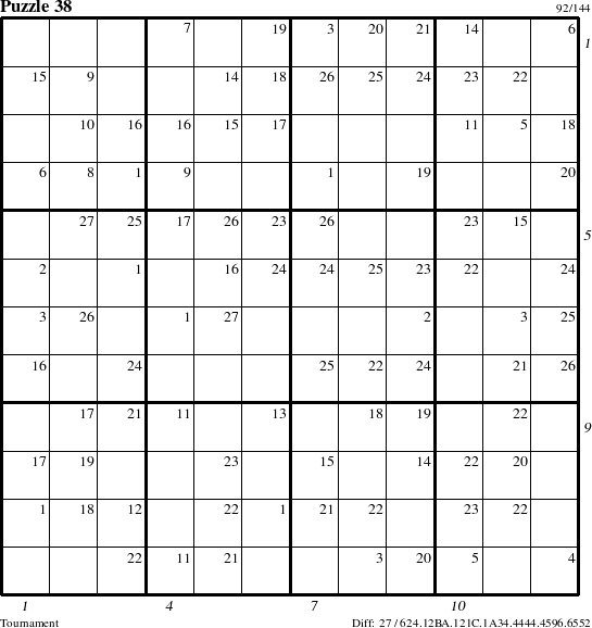 Step-by-Step Instructions for Puzzle 38 with all 27 steps marked