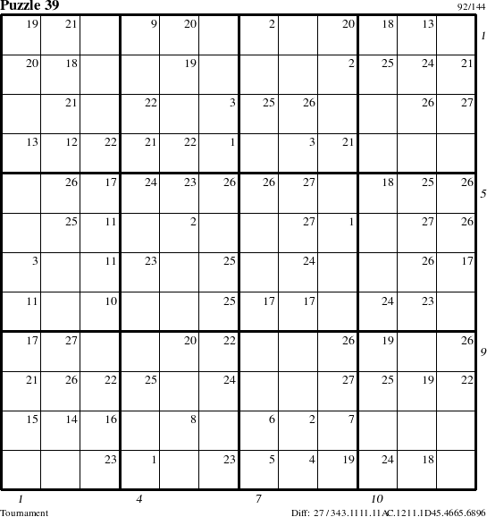 Step-by-Step Instructions for Puzzle 39 with all 27 steps marked