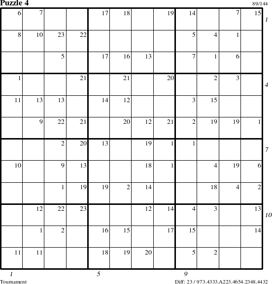 Step-by-Step Instructions for Puzzle 4 with all 23 steps marked