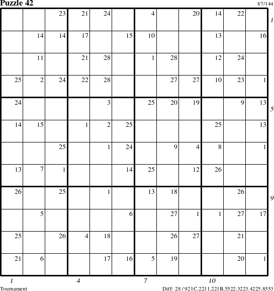 Step-by-Step Instructions for Puzzle 42 with all 28 steps marked