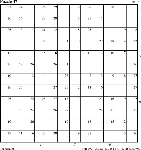 Step-by-Step Instructions for Puzzle 47 with all 29 steps marked