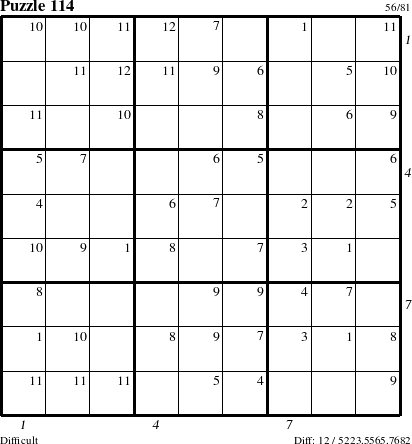 Step-by-Step Instructions for Puzzle 114 with all 12 steps marked