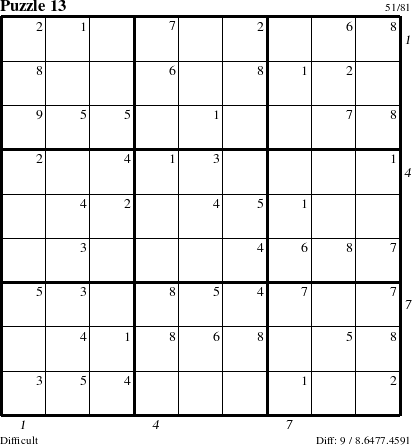 Step-by-Step Instructions for Puzzle 13 with all 9 steps marked