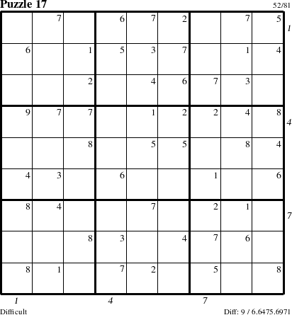 Step-by-Step Instructions for Puzzle 17 with all 9 steps marked