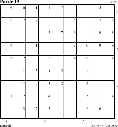 Step-by-Step Instructions for Puzzle 19 with all 9 steps marked