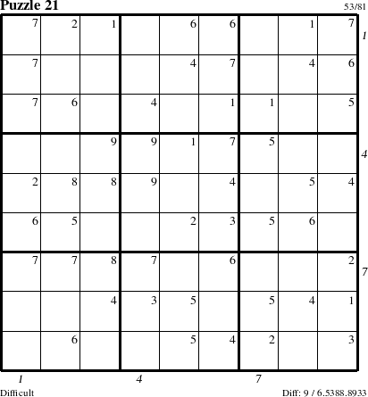 Step-by-Step Instructions for Puzzle 21 with all 9 steps marked