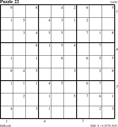 Step-by-Step Instructions for Puzzle 22 with all 9 steps marked