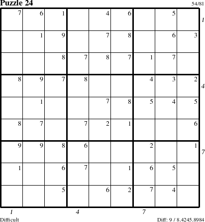 Step-by-Step Instructions for Puzzle 24 with all 9 steps marked